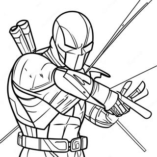 Deathstroke In Action Coloring Page 26484-21399