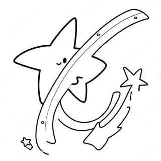 Sparkling Shooting Star Coloring Page 26514-21421