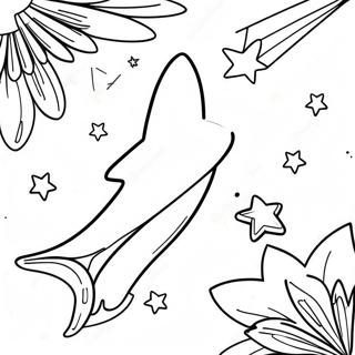 Sparkling Shooting Star Coloring Page 26514-21422