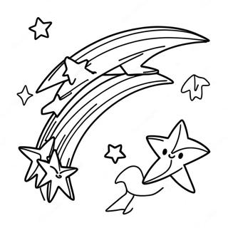 Sparkling Shooting Star Coloring Page 26514-21423