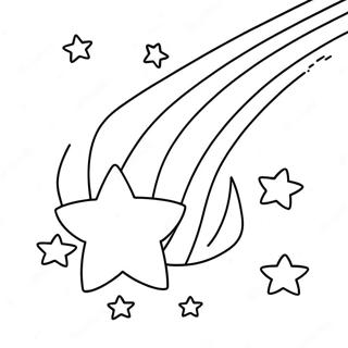 Sparkling Shooting Star Coloring Page 26514-21424