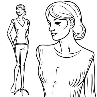 Mannequin Coloring Pages