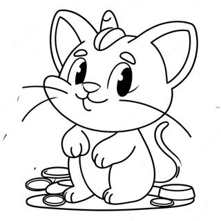 Cute Meowth With Coins Coloring Page 26564-21463