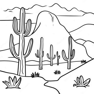 Georgia O Keeffe Desert Landscape Coloring Page 26584-21474