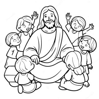 Jesus Loves The Little Children Coloring Pages