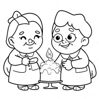 Funny Bluey Grannies Coloring Page 2662-2234