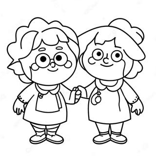 Funny Bluey Grannies Coloring Page 2662-2235