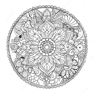 Detailed Flower Mandala Coloring Page 26643-21525