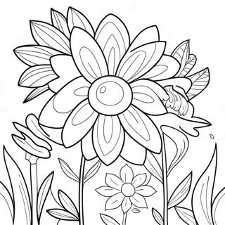 Flower Hard Coloring Pages