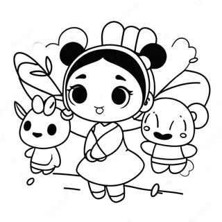 Cute Pucca With Friends Coloring Page 26654-21535