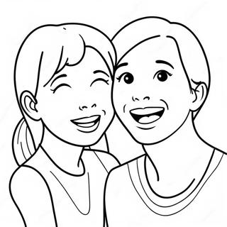 Carly And Sam Laughing Coloring Page 26694-21562