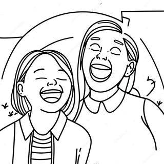 Carly And Sam Laughing Coloring Page 26694-21564