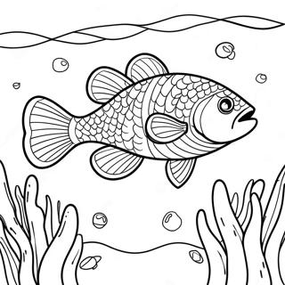 Colorful Bass Underwater Coloring Page 26714-21578