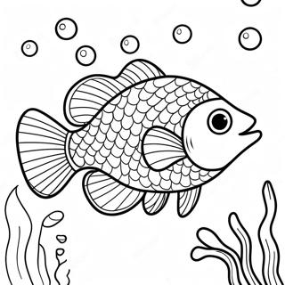 Colorful Bass Underwater Coloring Page 26714-21579