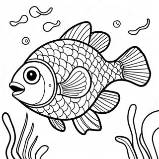 Colorful Bass Underwater Coloring Page 26714-21580