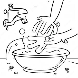 Hand Washing Fun Coloring Page 26723-21583