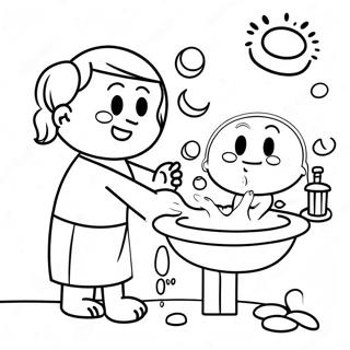 Hand Washing Fun Coloring Page 26723-21584