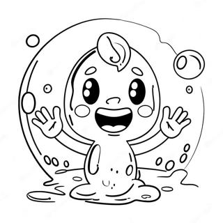 Silly Soap Bubbles Hand Washing Coloring Page 26724-21586