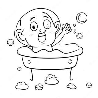 Silly Soap Bubbles Hand Washing Coloring Page 26724-21587