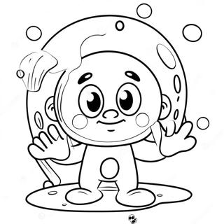 Silly Soap Bubbles Hand Washing Coloring Page 26724-21588