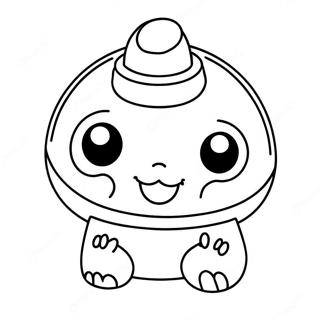 Cute Tamagotchi Character Coloring Page 26734-21594