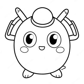 Cute Tamagotchi Character Coloring Page 26734-21596