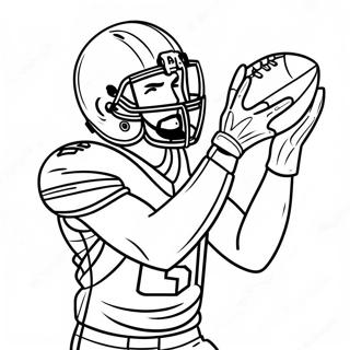 Travis Kelce Catching A Football Coloring Page 26754-21609