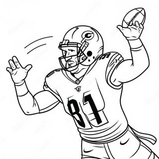 Travis Kelce Catching A Football Coloring Page 26754-21611