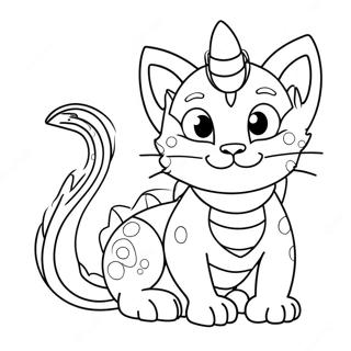 Cat Dragon Coloring Page 26763-21614