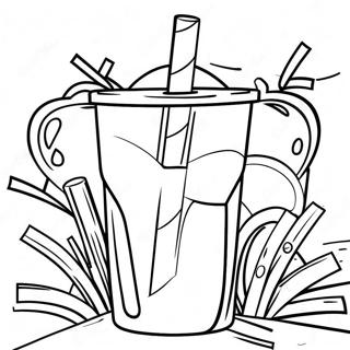 Colorful Stanley Tumbler With Straws Coloring Page 26774-21625