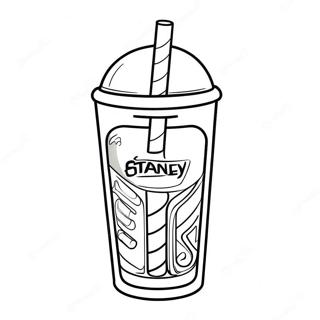 Colorful Stanley Tumbler With Straws Coloring Page 26774-21627