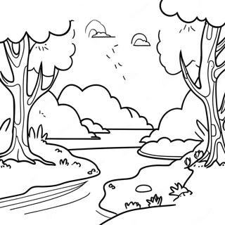 Peaceful Riverbank Coloring Page 26794-21642