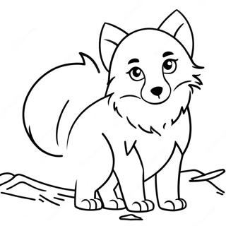 Arctic Fox Coloring Page 26803-21647