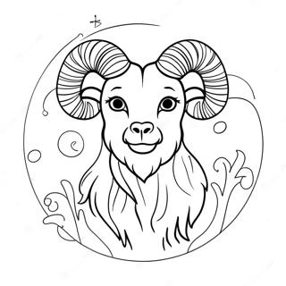 Aries Zodiac Sign Coloring Page 26813-21666