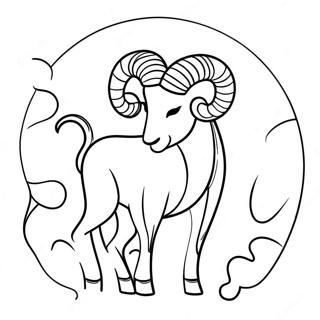 Aries Zodiac Sign Coloring Page 26813-21668