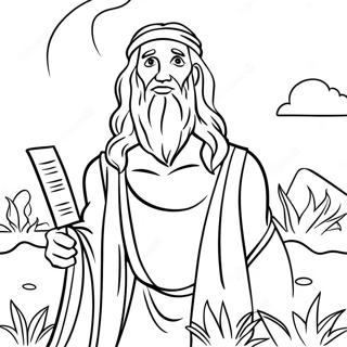 Moses Coloring Page 2681-2250