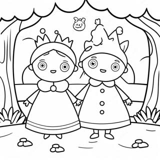 Ben And Holly In The Enchanted Forest Coloring Page 26824-21661