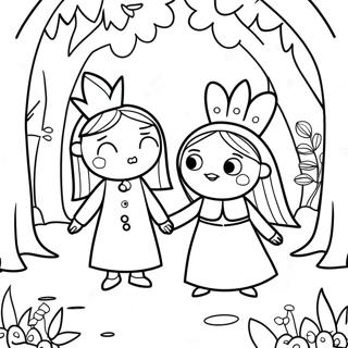 Ben And Holly In The Enchanted Forest Coloring Page 26824-21663