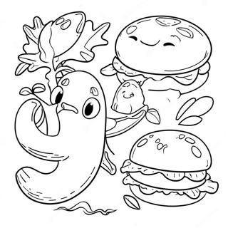 Colorful Food Chain Ecosystem Coloring Page 26834-21673