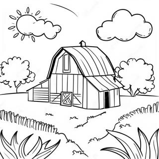 Realistic Farm Landscape Coloring Page 26843-21678