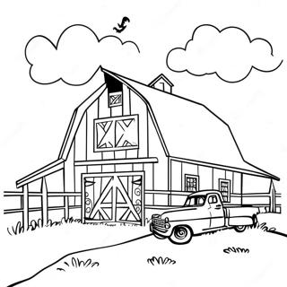 Detailed Barn Scene Coloring Page 26844-21682