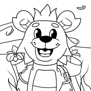 Cheerful Sun Fnaf Coloring Page 26864-21698