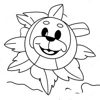 Cheerful Sun Fnaf Coloring Page 26864-21699