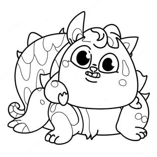 Monster Catnap Coloring Pages