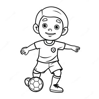 Vini Jr Dribbling A Soccer Ball Coloring Page 26904-21730