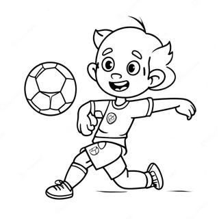 Vini Jr Dribbling A Soccer Ball Coloring Page 26904-21731