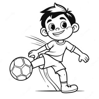 Vini Jr Dribbling A Soccer Ball Coloring Page 26904-21732