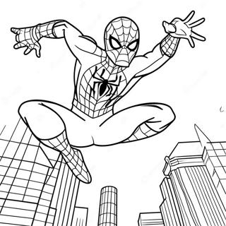 Spider Man Tom Holland In Action Coloring Page 26914-21735