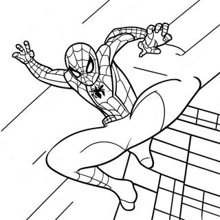 Spider Man Tom Holland In Action Coloring Page 26914-21736