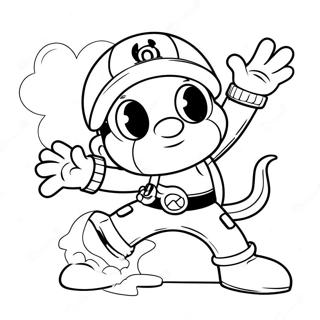 Mikey In Action Coloring Page 26934-21755